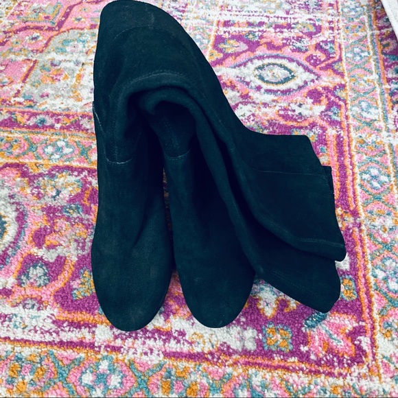 ✨SOLD✨Jessica Simpson Black Suede Knee-High Booties Womens Size 8 - Picture 4 of 12